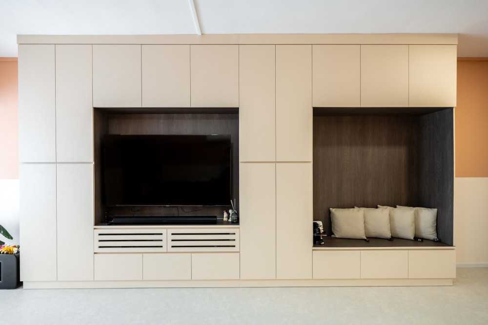 Contemporary Living Room with Sofa and TV