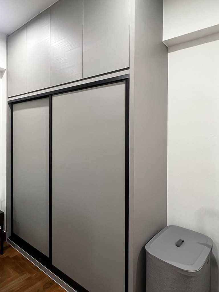 Scandinavian Bedroom with Wardrobe and Sliding Wardrobe