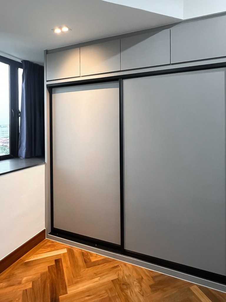 Scandinavian Bedroom with Wardrobe and Sliding Wardrobe