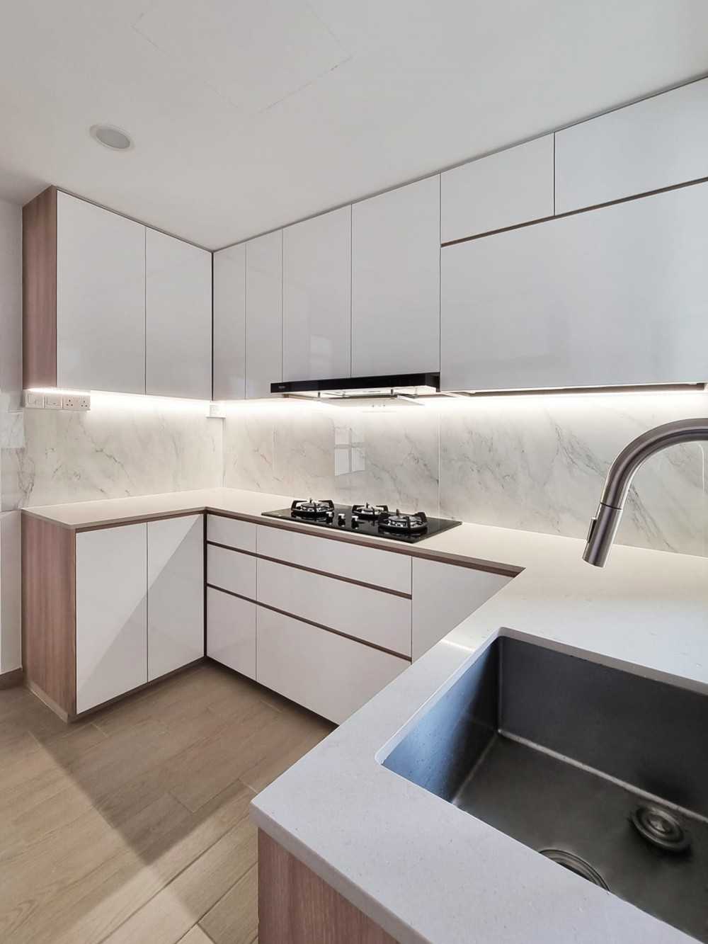 Scandinavian Kitchen with Kitchen Accessories and Small Storage