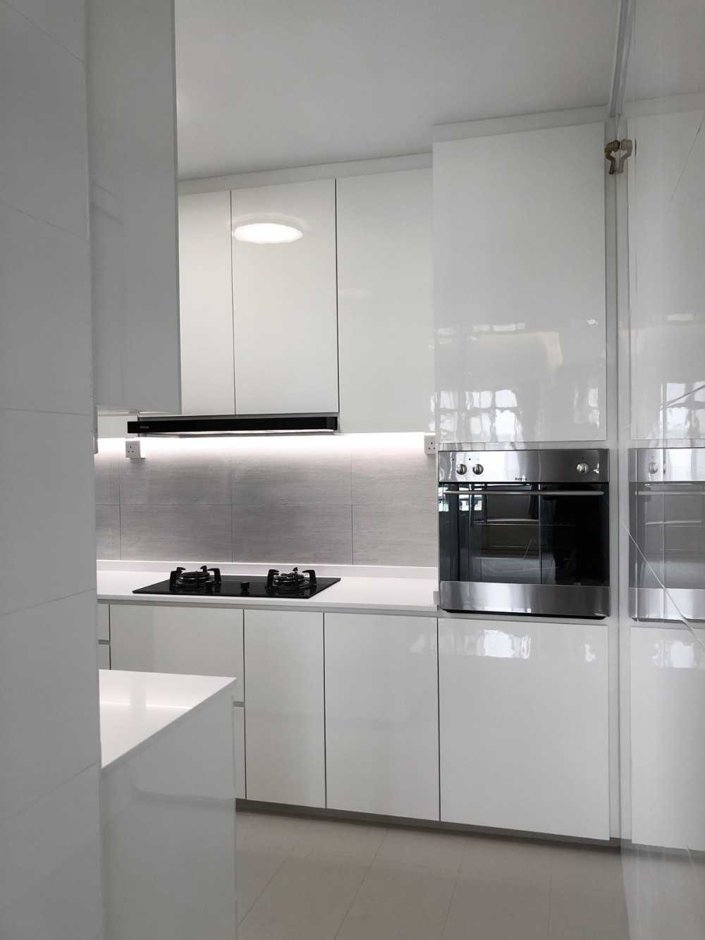 Scandinavian Kitchen with Kitchen Accessories and Storage Cabinets