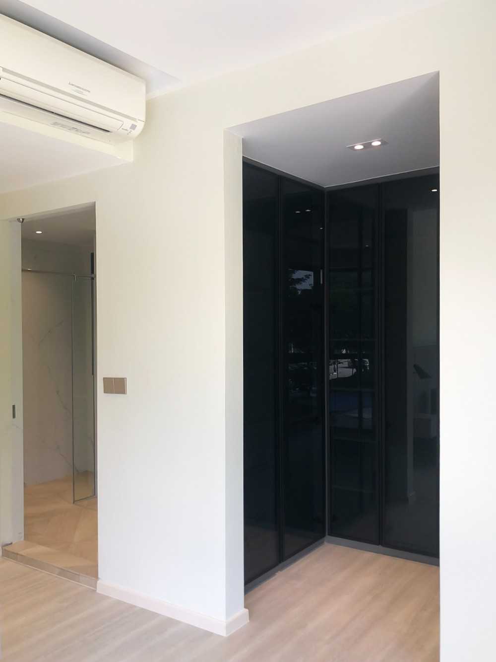 Scandinavian Bedroom with Wardrobe and Bedroom Dresser