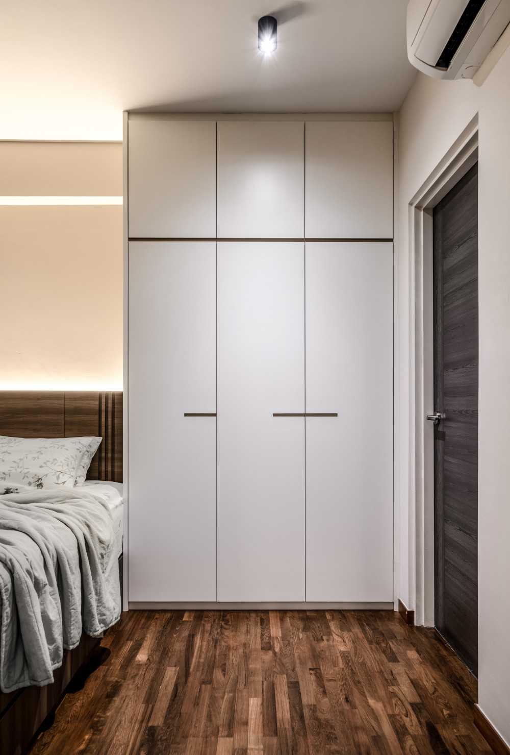 Contemporary Bedroom with Wardrobe and Built-in Bed