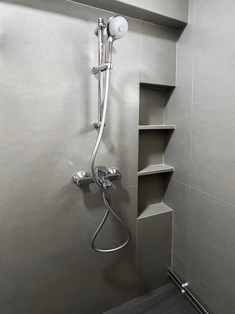Scandinavian Bathroom with Bathroom Storage and Bathroom Accessories