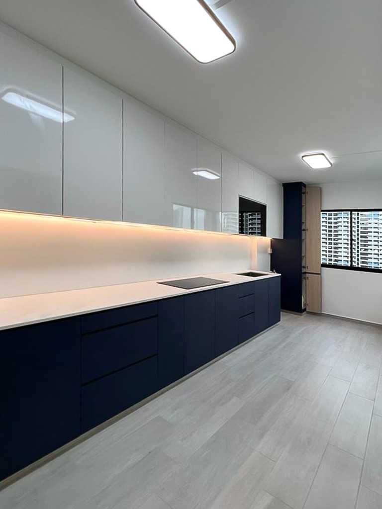 Scandinavian Kitchen with Kitchen Window and Window Grille