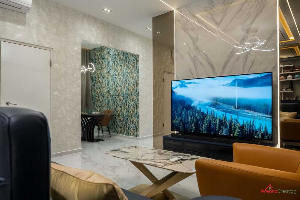 Modern Living Room with Sofa and Armchairs