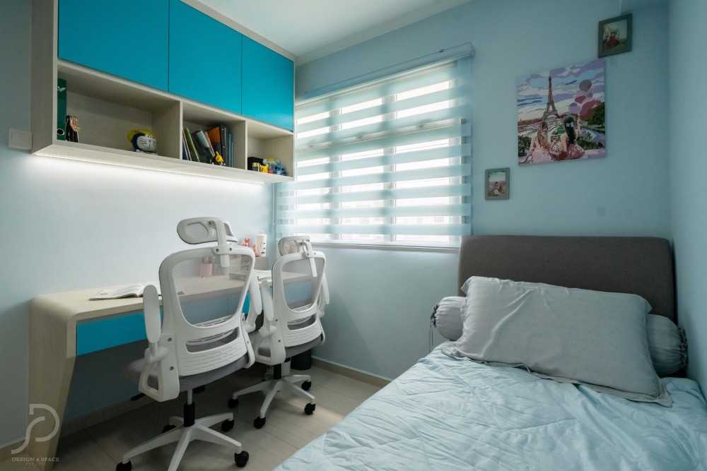 Modern Bedroom with Bedroom Dresser and Queen Bed