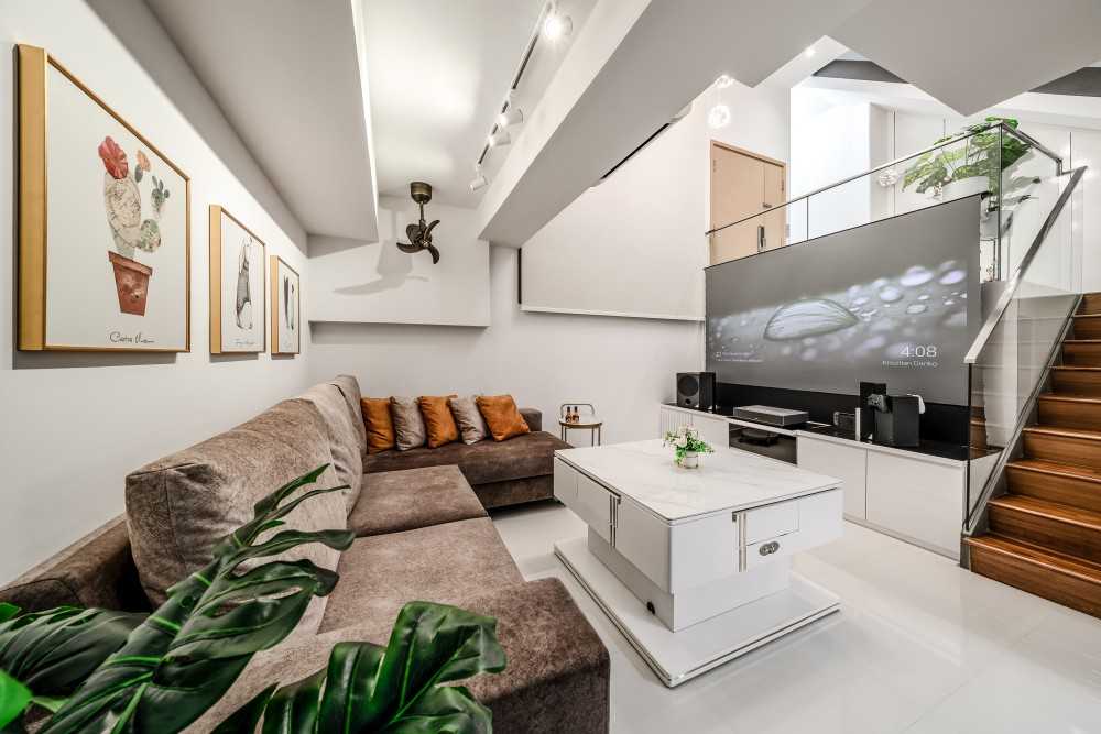 Minimalist Living Room with Sofa and Coffee Table