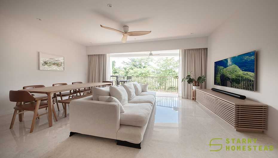 Modern Living Room with Flooring and Lighting