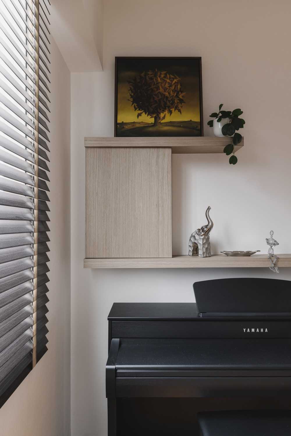 Modern Hallway with Artwork and Paintings