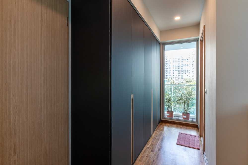 Contemporary Bedroom with Vinyl Flooring and Wood Flooring