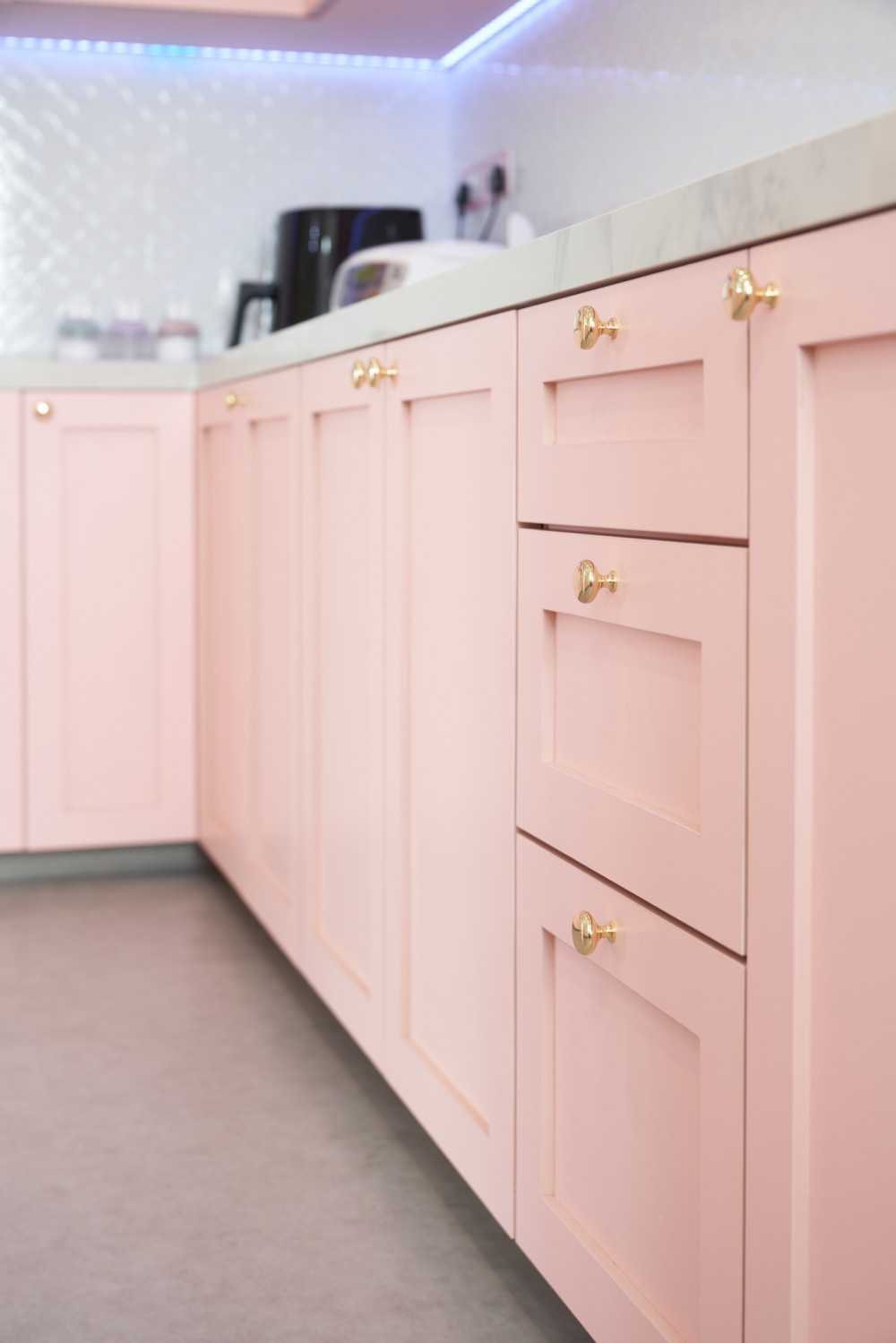 Scandinavian Kitchen with Countertop and Vinyl Flooring