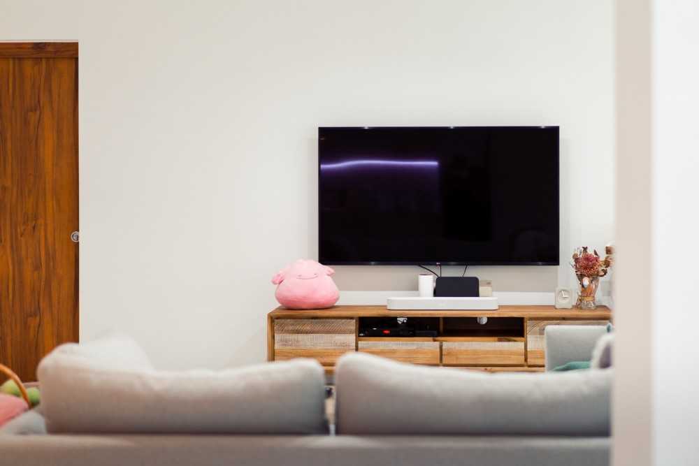 Minimalist Living Room with TV Console and Sofa