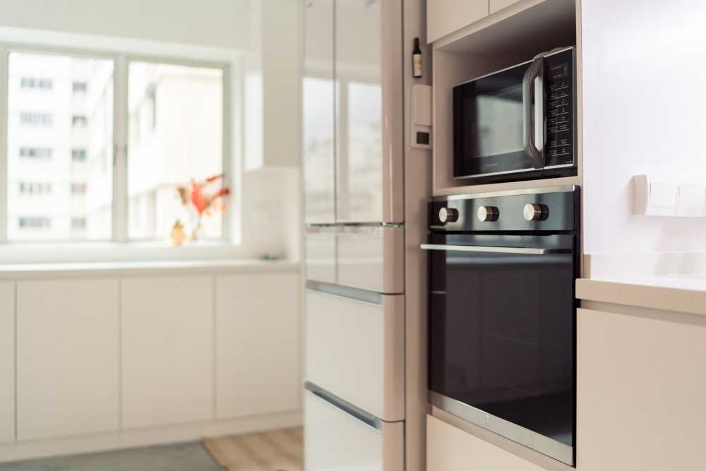 Minimalist Kitchen with Countertop and Kitchen Window