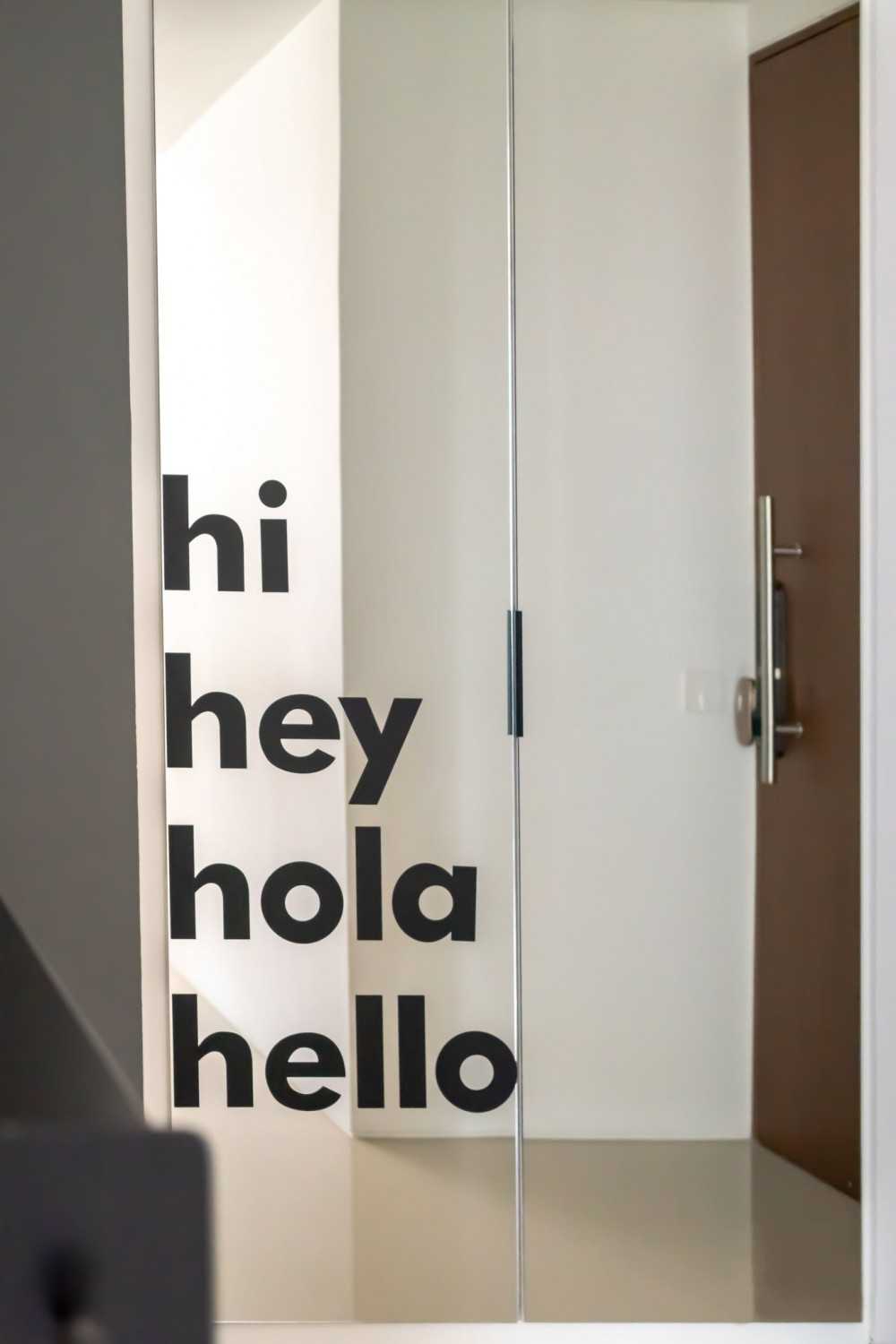 Modern Entryway with Mirror and Shoe Rack