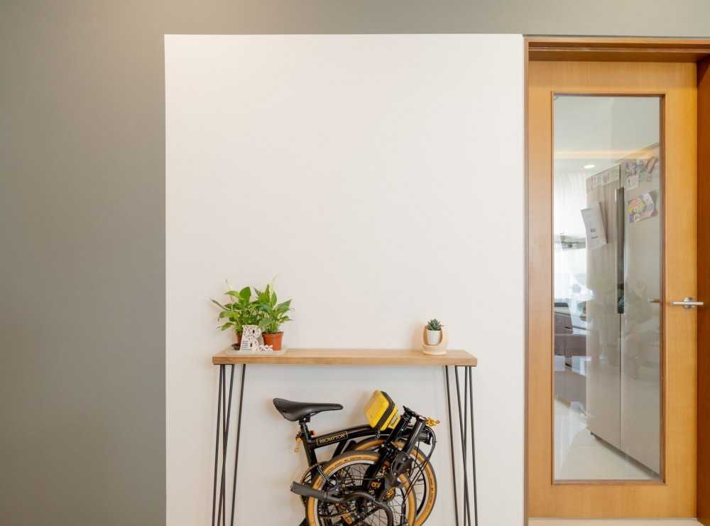 Modern Hallway with Feature Wall and Artwork