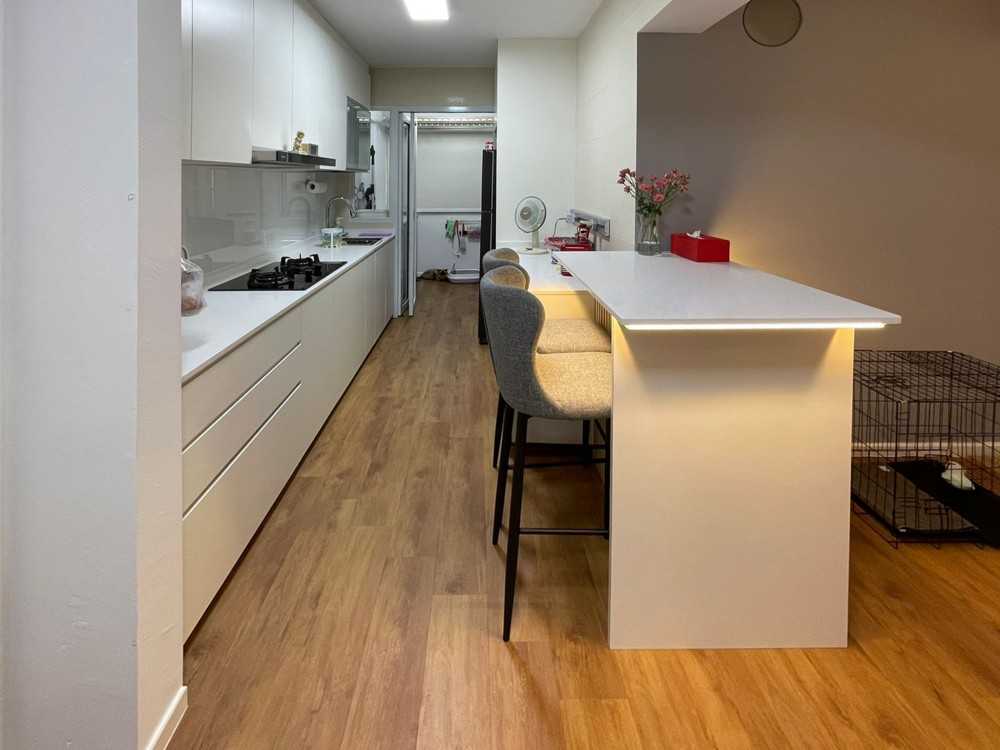 Scandinavian Kitchen with Kitchen Backsplash and Kitchen Accessories