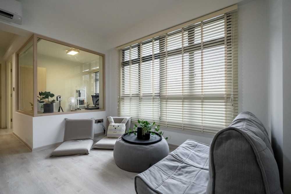 Minimalist Living Room with Sofa and Coffee Table