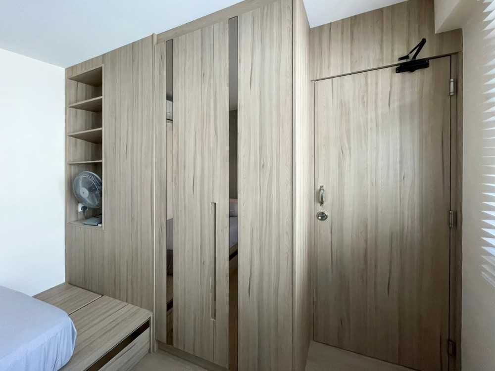 Scandinavian Bedroom with Wardrobe and Built-in Bed