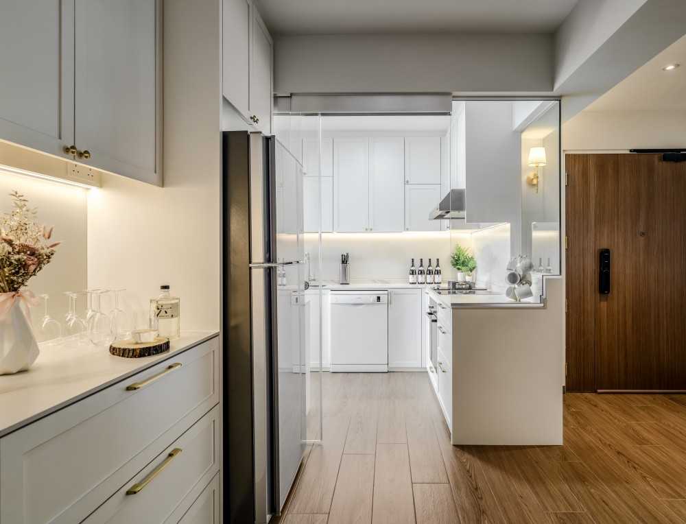 Modern Kitchen with Countertop and Cupboard
