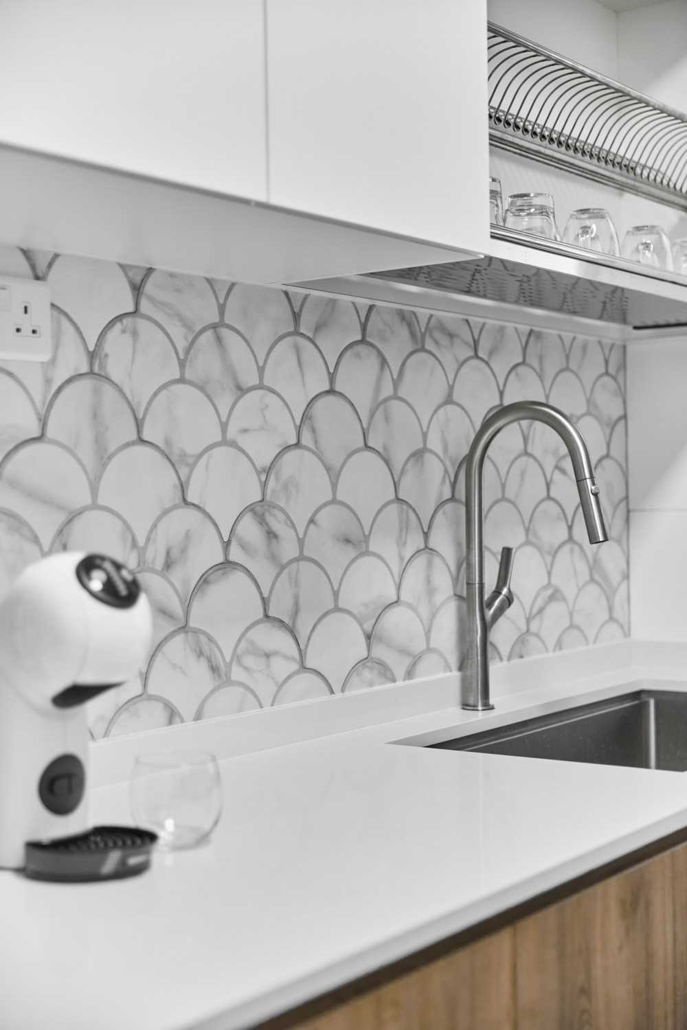Contemporary Kitchen with Countertop and Storage Cabinets