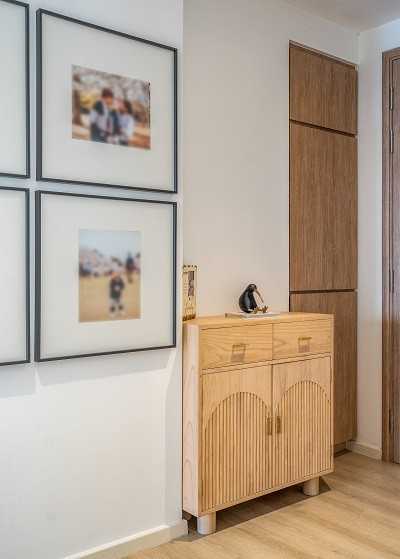 Scandinavian Entryway with Shoe Rack and Small Storage