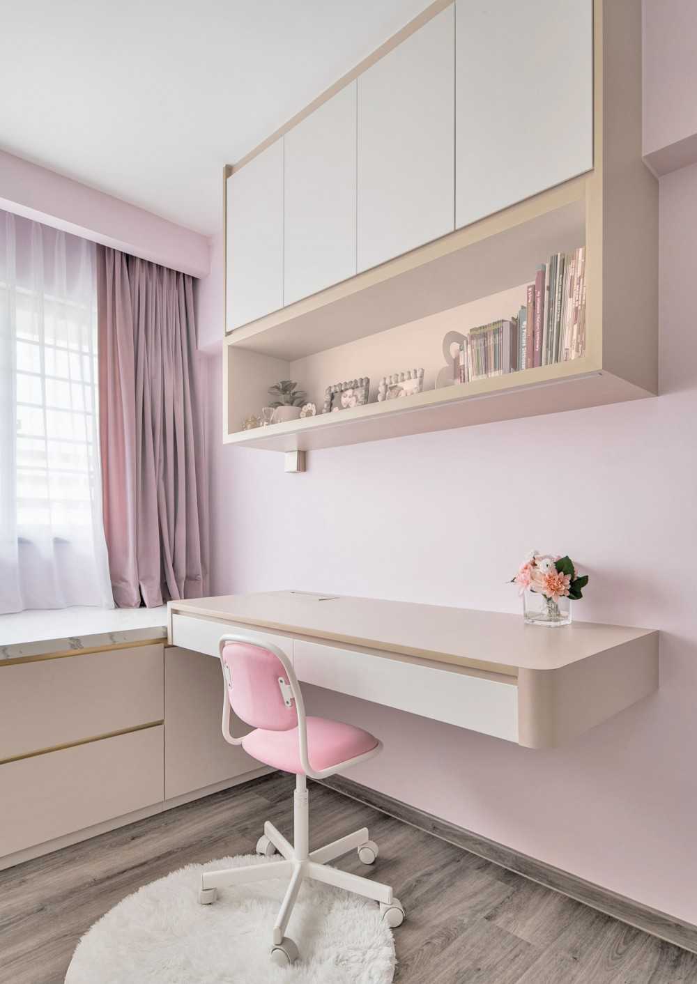Modern Kids Room with Bookshelf and Children's Storage
