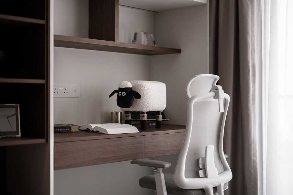 Contemporary Study with Bookshelf and Desk