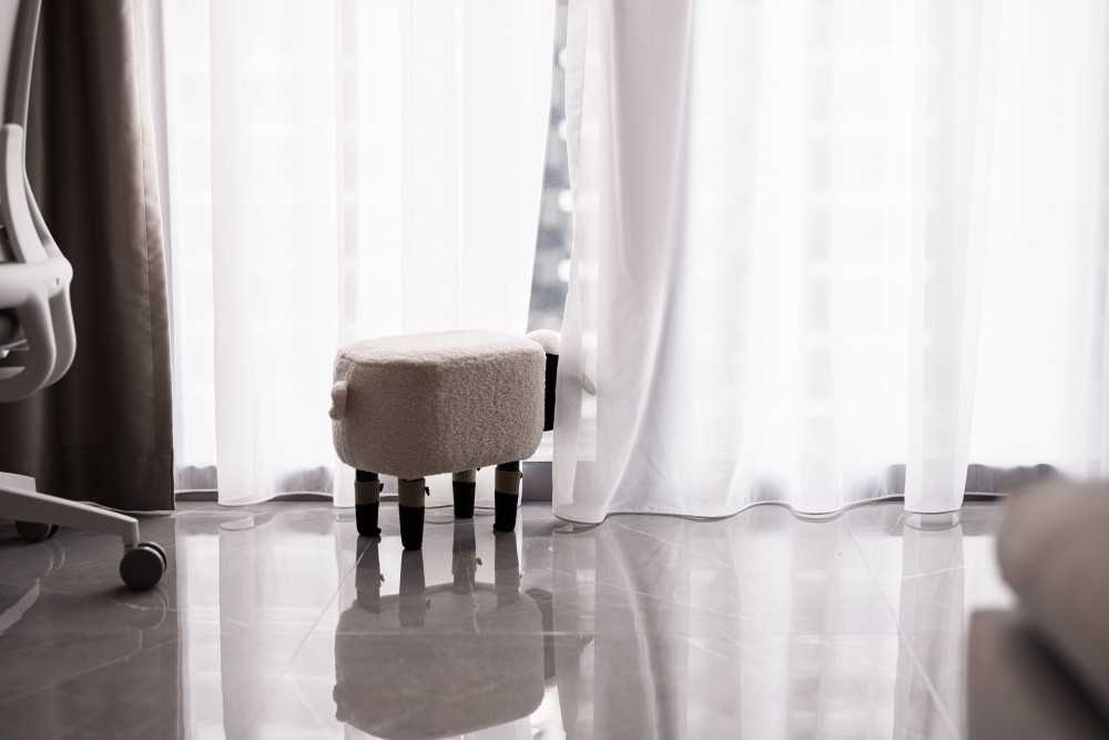 Contemporary Study with Bookshelf and Cove Lighting