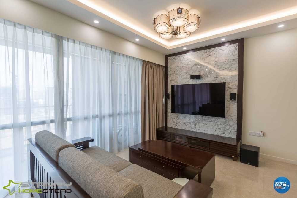 Modern Living Room with TV Console and Sofa