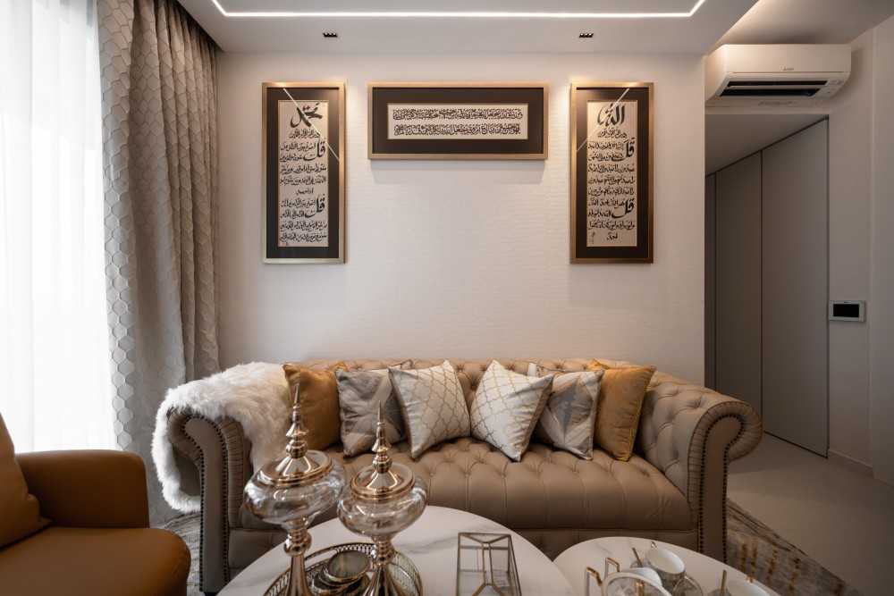 Modern Living Room with TV Console and Sofa