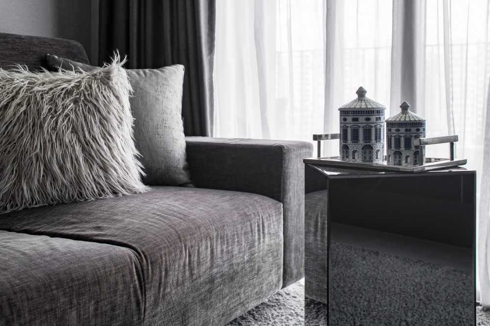 Modern Living Room with Feature Wall and Sofa