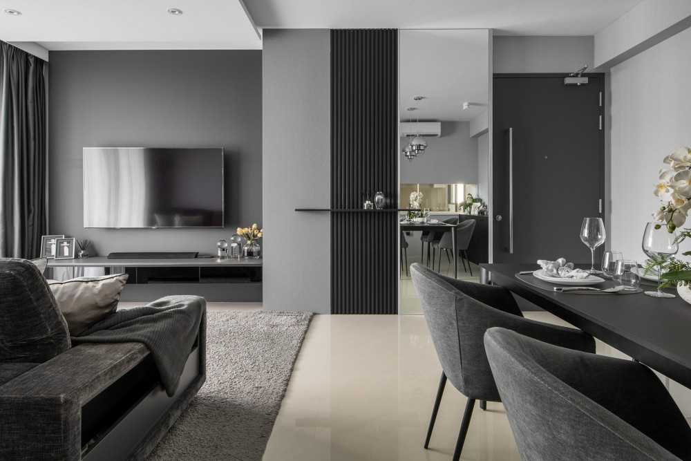 Modern Entryway with Mirror and Console Table