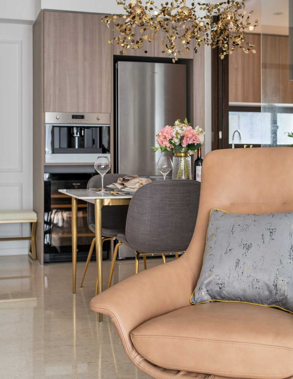 Modern Living Room with TV Console and Feature Wall