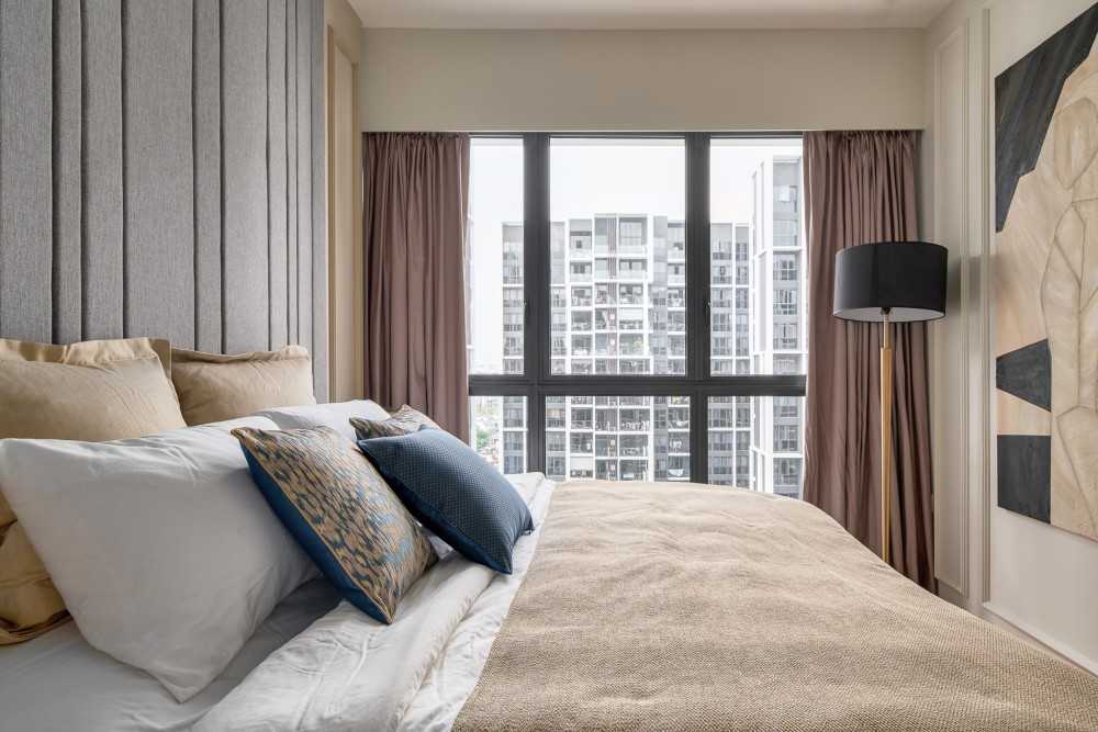 Modern Bedroom with Cove Lighting and Wardrobe