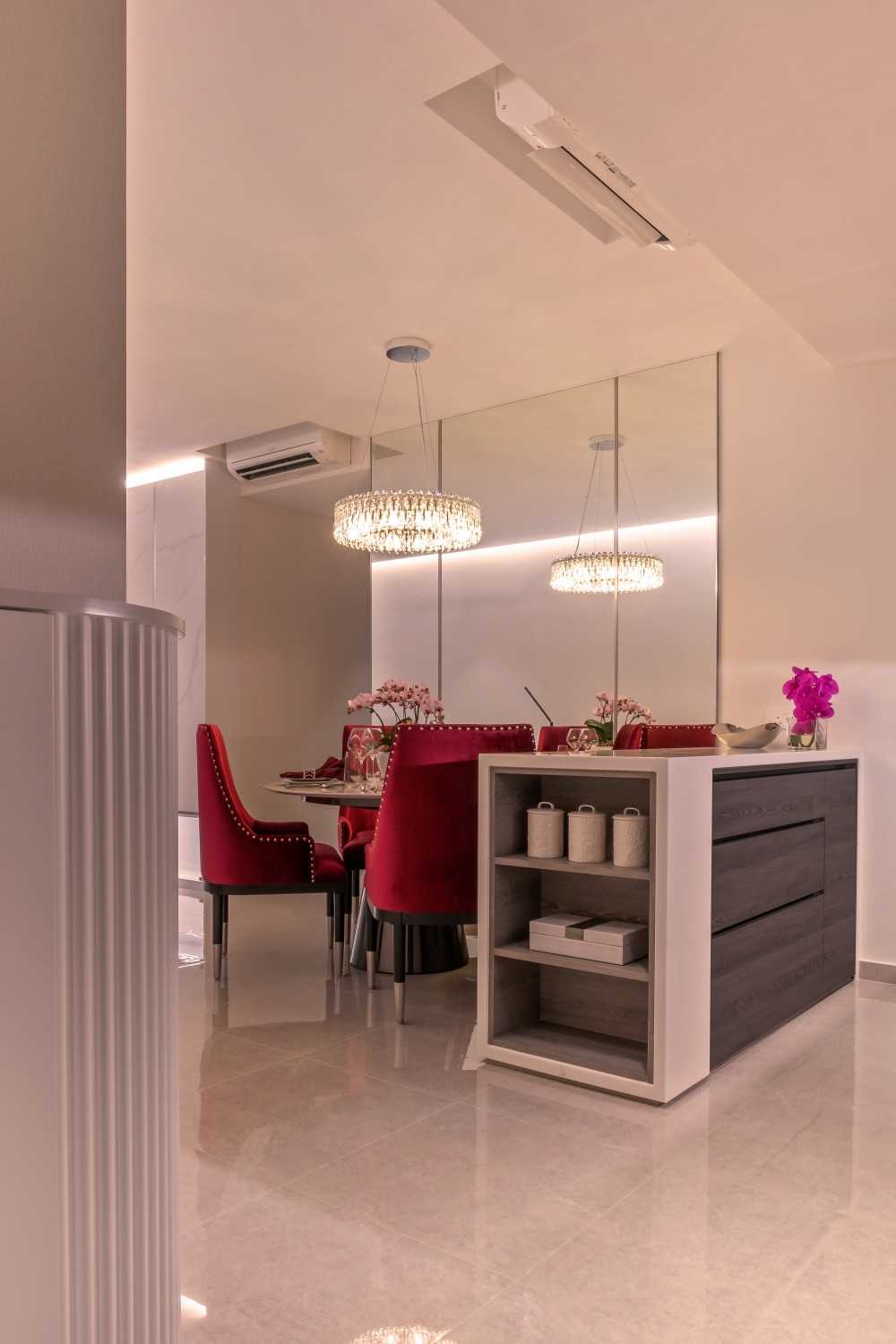 Modern Entryway with Mirror and Shoe Cabinets