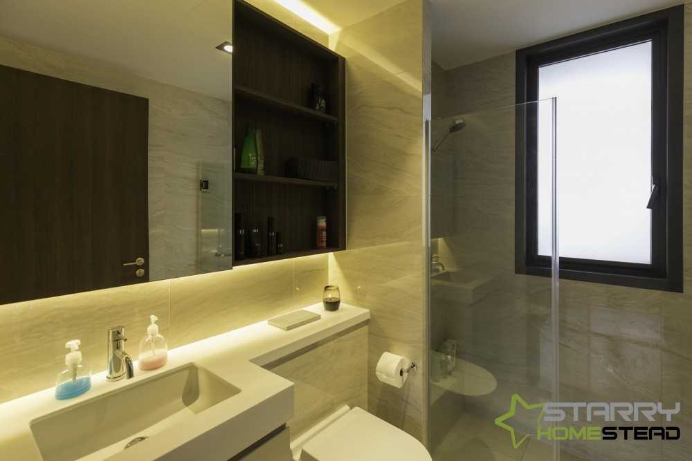 Industrial Bathroom with Mirror and Vanity Counter