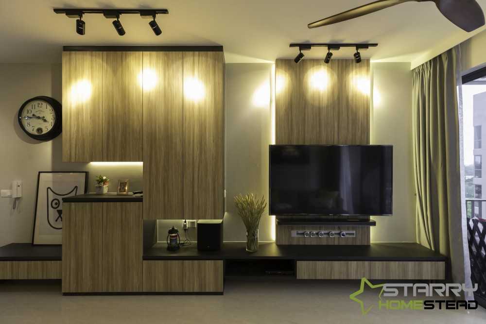 Industrial Living Room with TV and Storage Cabinets