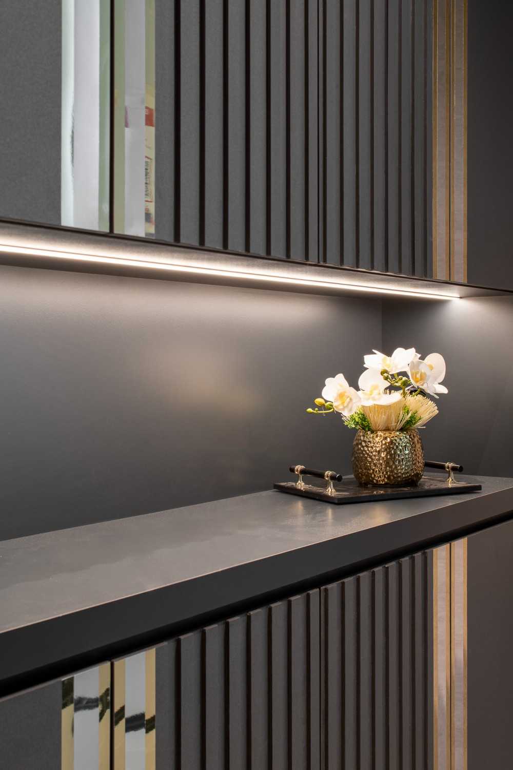 Modern Entryway with Small Storage and Shoe Cabinets
