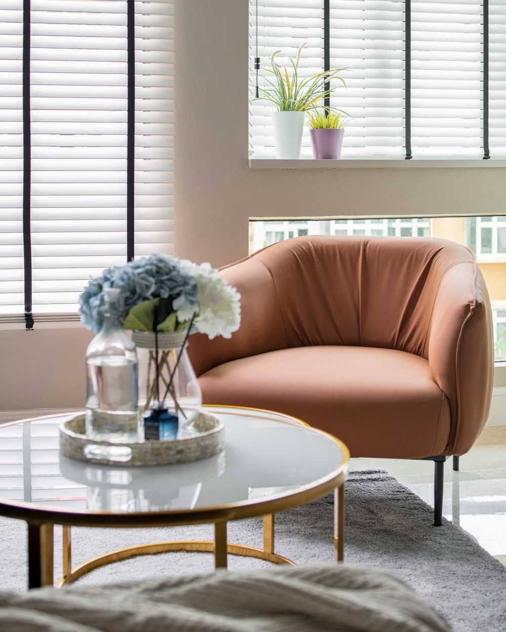 Modern Living Room with Cove Lighting and Sofa