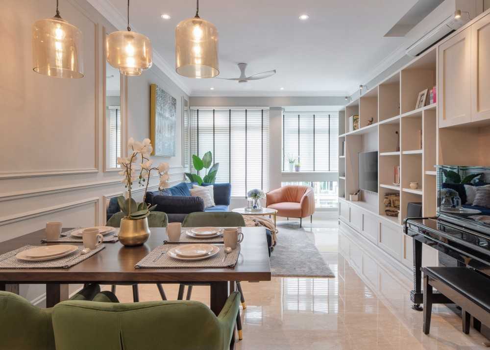 Modern Living Room with TV Console and Sofa