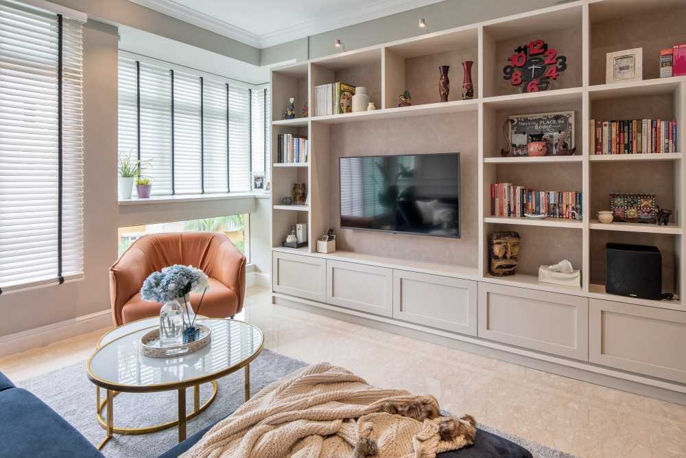 Modern Living Room with TV Console and Sofa