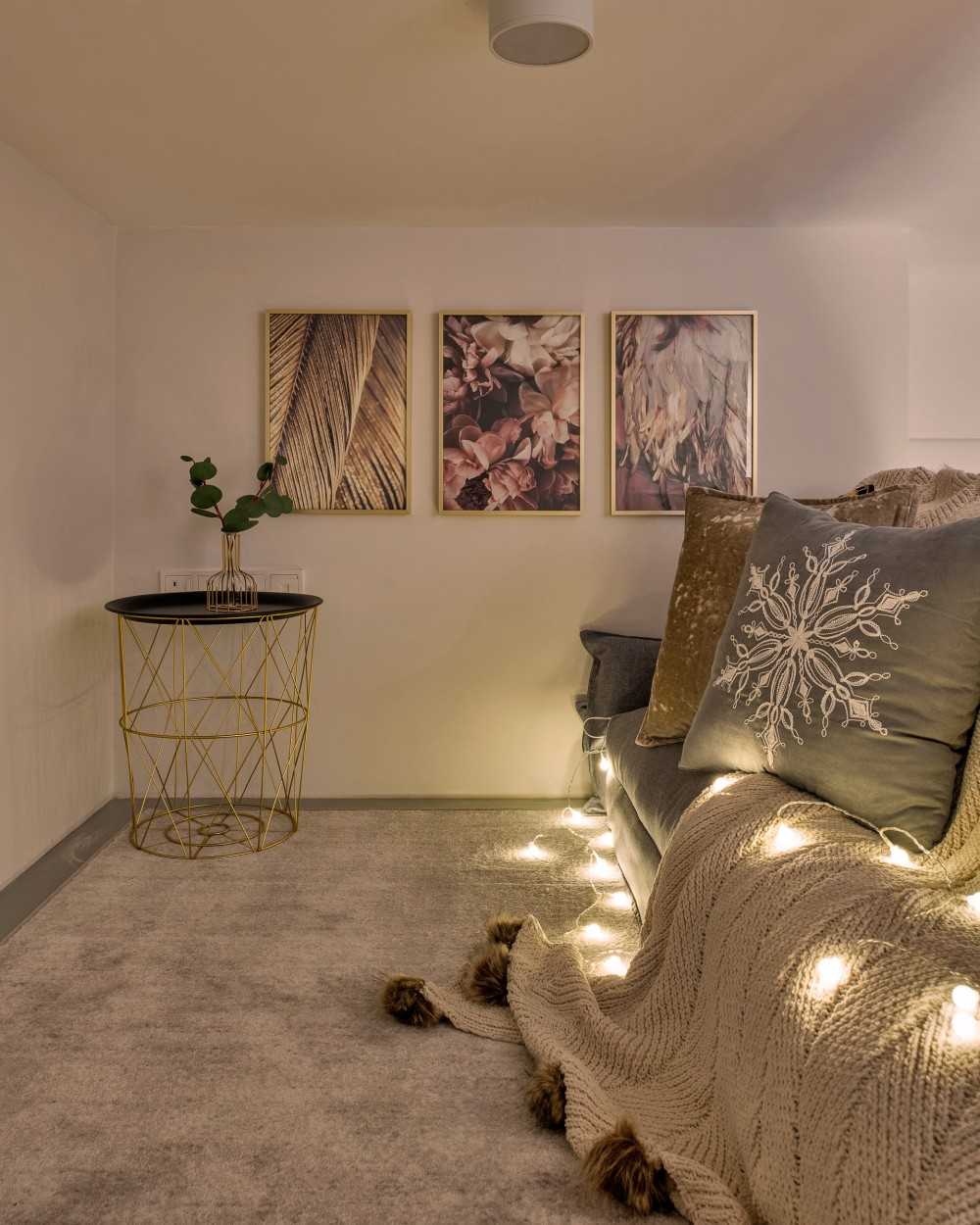 Modern Mezzanine with Loft and Bedside Table