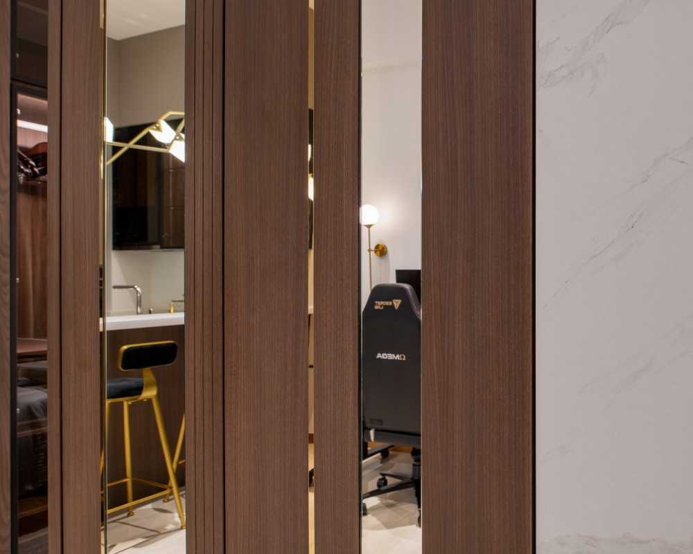 Modern Entryway with Mirror and Console Table