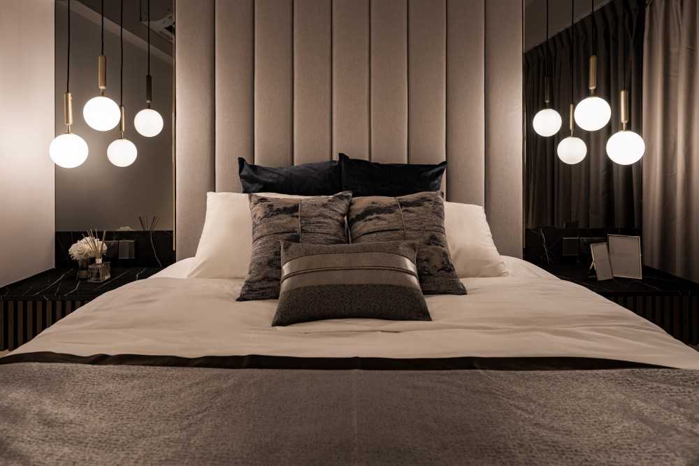 Contemporary Bedroom with Platform Bed and Built-in Bed