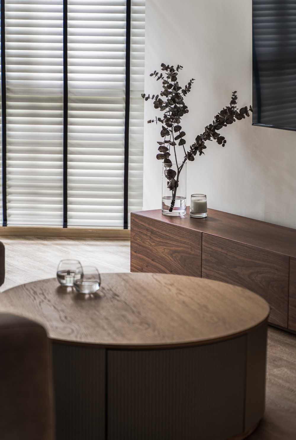 Scandinavian Living Room with TV Console and Coffee Table