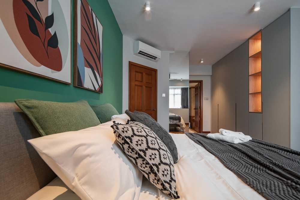 Modern Bedroom with Cove Lighting and Wardrobe