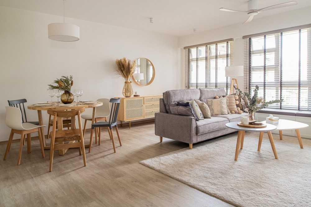 Scandinavian Living Room with Sofa and Coffee Table