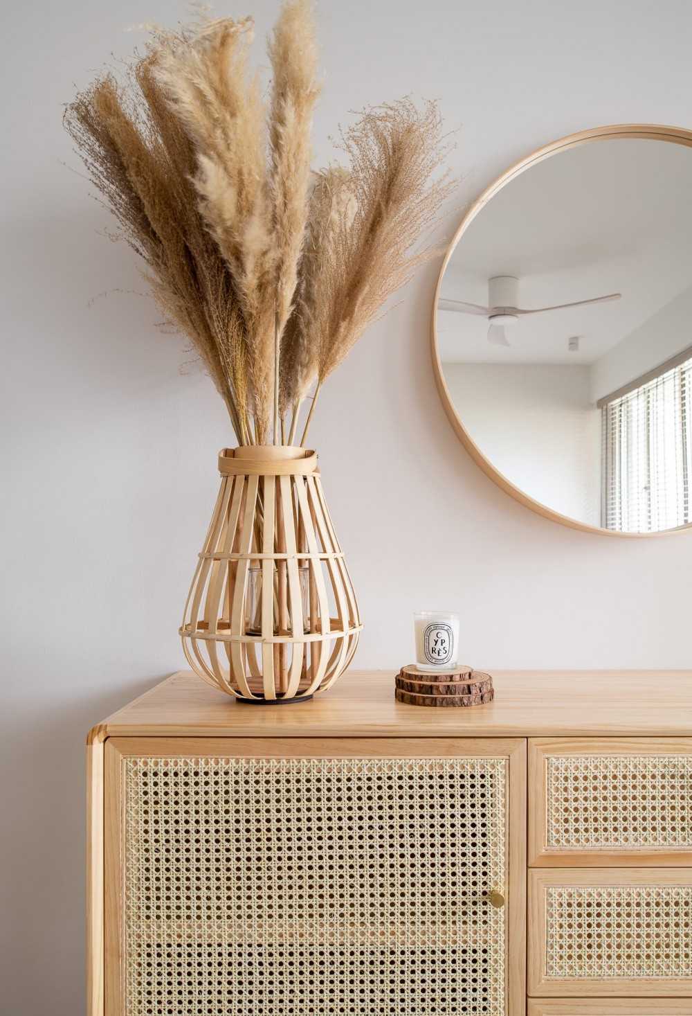 Scandinavian Foyer with Artwork and Console Table