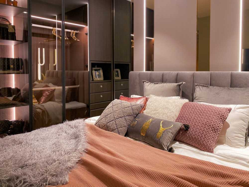 Modern Bedroom with Cove Lighting and Wardrobe